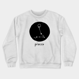 Pisces Zodiac Constellation Astrological Sign Celestial Art Design Crewneck Sweatshirt